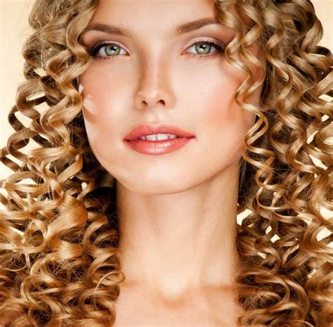 golden blonde curly hair